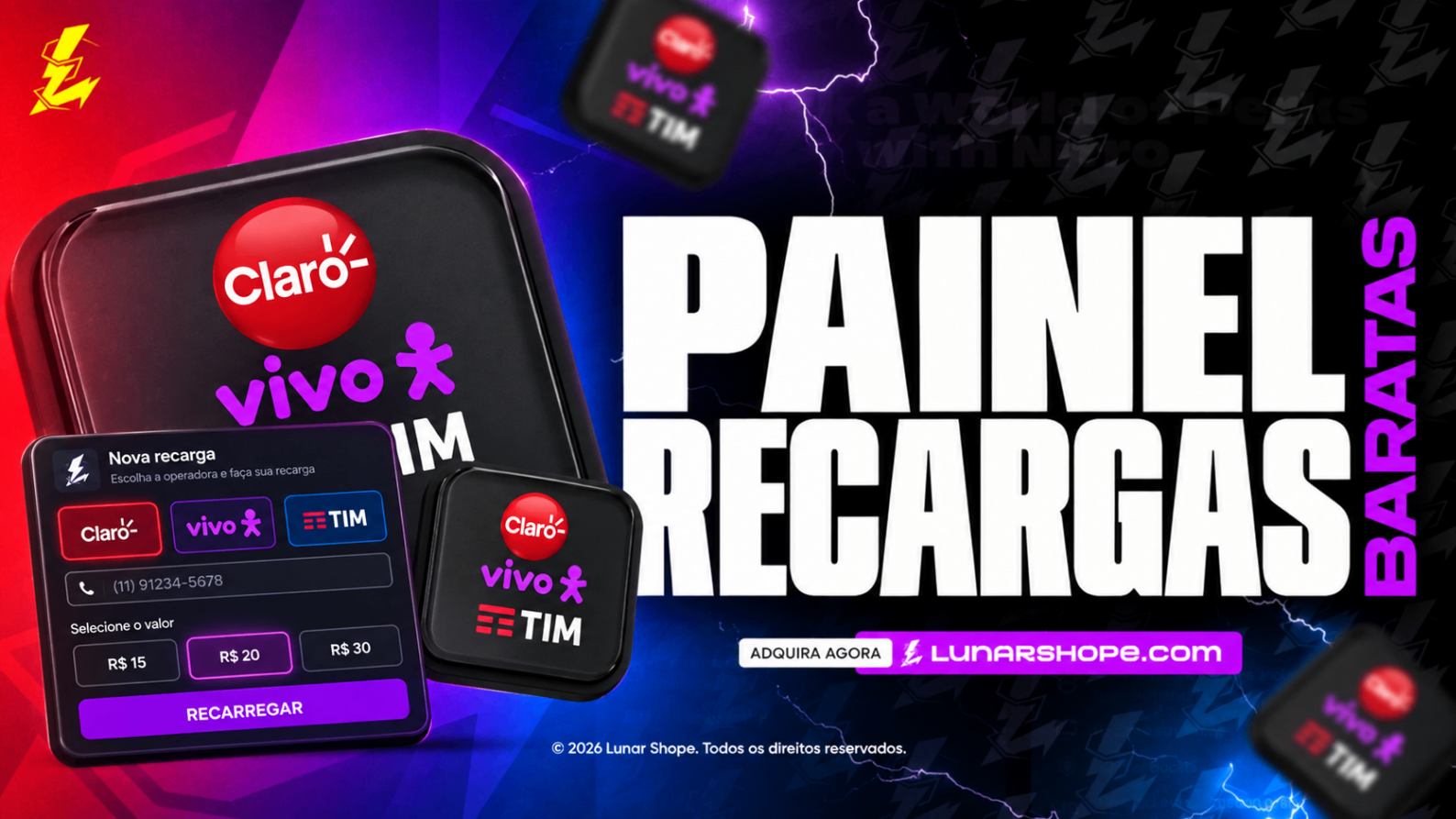 PAINEL RECARGAS BARATAS