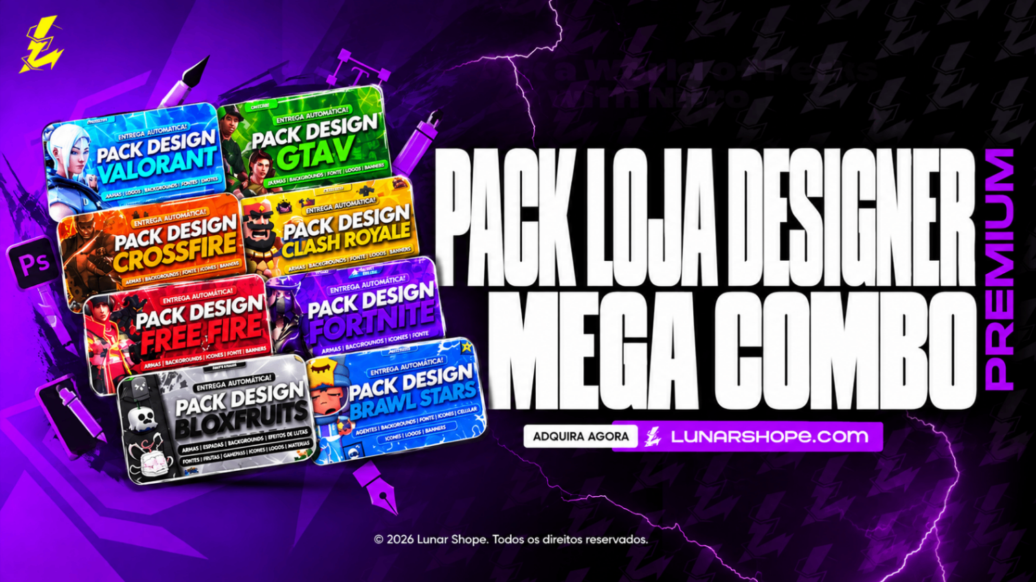 PACK LOJA/DESIGNERS MEGA COMBO